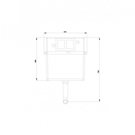 Rezervor incastrat Gala 3/6 L, pentru vas wc pe pardoseala [1]