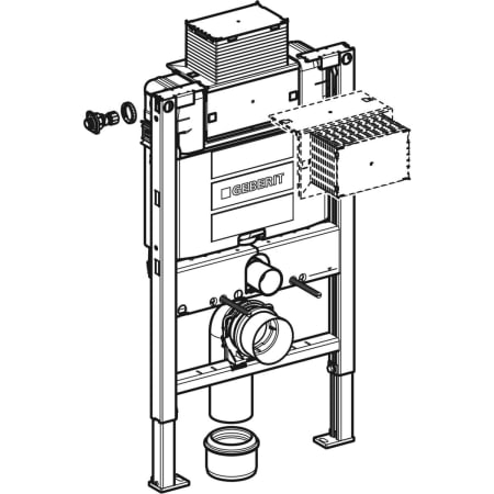 SISTEM INSTALARE PENTRU VAS WC DUOFIX 82 CM PE CLAPETA OMEGA [1]