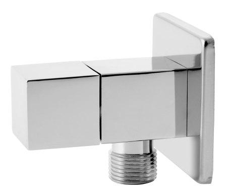 Robineti coltar - Robinet coltar ceramic Kleome 1/2''x3/8'' patrat, crom