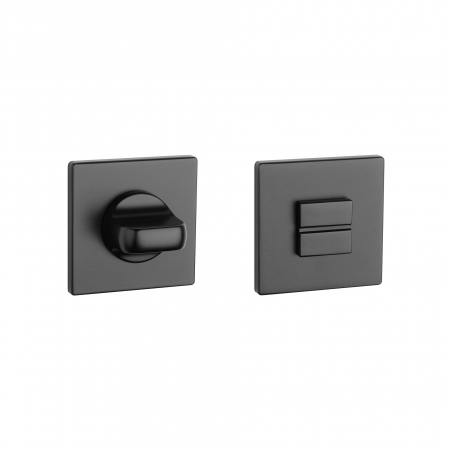 Manere si rozete pentru usi - Rozeta APRILE Q SUPER SLIM 5MM BK - negru mat WC 4X4 pana la 60mm