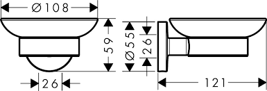SAPUNIERA CU SUPORT LOGIS UNIVERSAL, CROM [1]