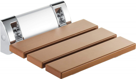 Accesorii baie - Scaun cu montare pe perete, pliabil, Deante, Vital,COLOR OF WOOD