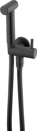 Baie - Set Bidetta, cu suport fix, cu cot conector - suport pentru dușul de mână, Deante, Bidetta,Negru