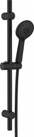 Baie - Set de duș, 3-funcții, cu bară glisantă, Deante, Jasmin,Negru
