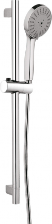 Baie - Set de duș, 3-funcții, cu bară glisantă, Deante, Floks,Cromat
