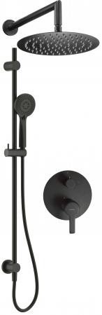 Import - Set de duș cu montare îngropată, cu bară glisantă - cu pălărie de duș