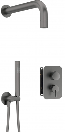 Baterii de baie - Set de duș cu montare îngropată, cu BOX pentru baterie - Cu pară de duș