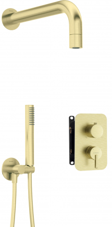 Baterii de baie - Set de duș cu montare îngropată, cu BOX pentru baterie - Cu pară de duș