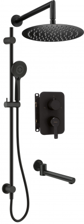 Import - Set de duș cu montare îngropată, cu BOX pentru baterie