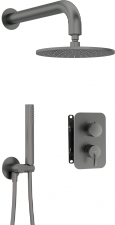 Baterii dus - Set de duș cu montare îngropată, cu BOX pentru baterie - cu pălărie de duș