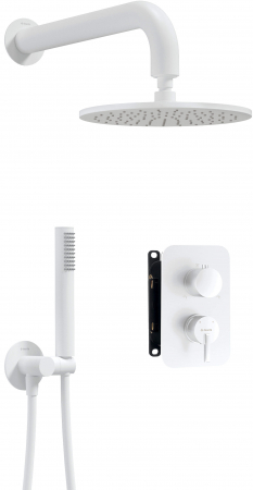 Import - Set de duș cu montare îngropată, cu BOX pentru baterie - cu pălărie de duș