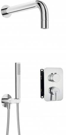 Sisteme de dus - Set de duș cu montare îngropată, cu BOX pentru baterie - Cu pară de duș