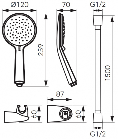 SET DE DUS HOTSPRING, CU SUPORT, FURTUN SI PARA DUS 3 FUNCTII, NEGRU-ROZ AURIU [1]