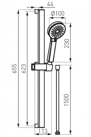 SET DUS BARA CULISANTA SEPPIA, FURTUN SI PARA DUS 3 FUNCTII, CROM [1]