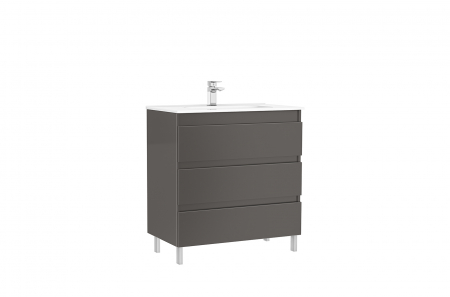 Seturi mobilier baie - MOBILIER DAILY STATIV 80X46X56.5 ANTRACIT LUCIOS,3 SERTARE,CU LAVOAR