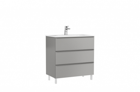 Baie - MOBILIER SHONA 80X46X56.5 GALET MAT,3 SERTARE,CU LAVOAR KLEA