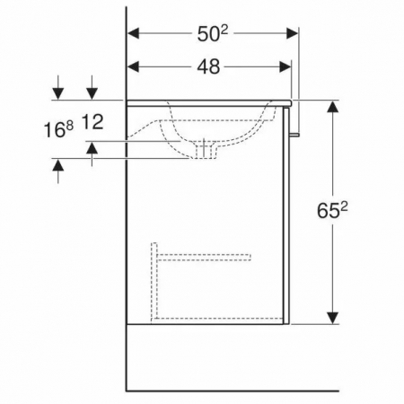 SET LAVOAR CU MARGINE INGUSTA SI MOBILIER SELNOVA SQUARE CU 2 USI 100 LAVA [2]