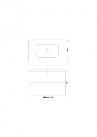 MOBILIER DAILY 100X46X56.5 STEJAR RUSTIC, 2 SERTARE,CU LAVOAR [1]
