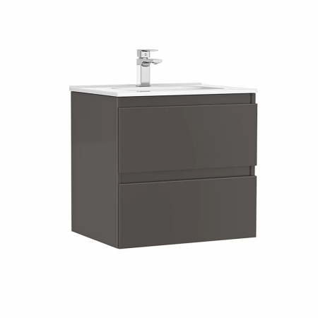 Baie - MOBILIER DAILY 60X46X56.5 ANTRACIT LUCIOS, 2 SERTARE,CU LAVOAR