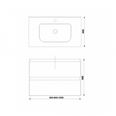 MOBILIER DAILY 60X46X56.5 ANTRACIT LUCIOS, 2 SERTARE,CU LAVOAR [1]
