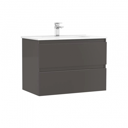 Baie - MOBILIER DAILY 80X46X56.5 ANTRACIT LUCIOS, 2 SERTARE,CU LAVOAR