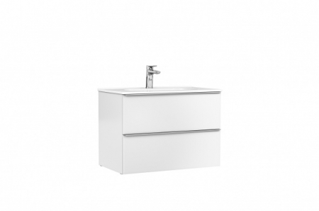 Baie - MOBILIER SHONA 80X46X56.5 ALB MAT,2 SERTARE,CU LAVOAR KLEA