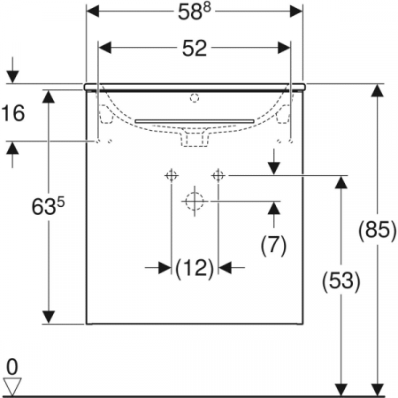 SET LAVOAR CU MARGINE INGUSTA SI MOBILIER SELNOVA SQUARE CU O USA 60 NUC AMERICAN HICKORY [2]