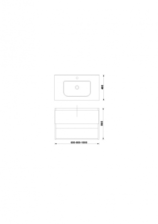 MOBILIER DAILY 100X46X56.5 STEJAR RUSTIC,1 SERTAR+RAFT,CU LAVOAR [1]