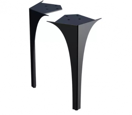 Dulapuri baza si blaturi lavoar - SET PICIOARE FATA MOBILIER LOUIS 62 (2 BUC), 27.5 CM, NEGRU LUCIOS