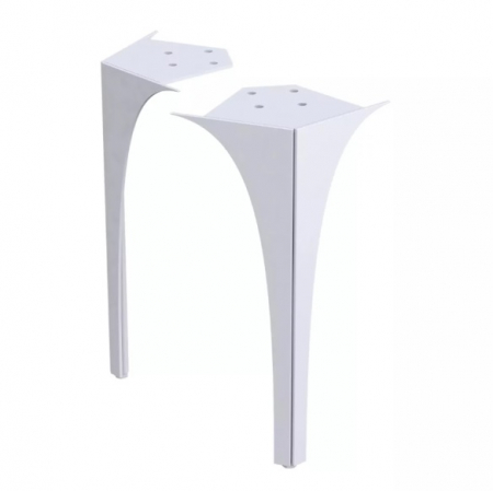 Dulapuri baza si blaturi lavoar - SET PICIOARE FATA MOBILIER LOUIS 82 (2 BUC), 27.5 CM, ALB LUCIOS