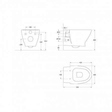 SET VAS WC JAZZ SUSPENDAT CU CAPAC SUBTIRE SOFT CLOSING [1]