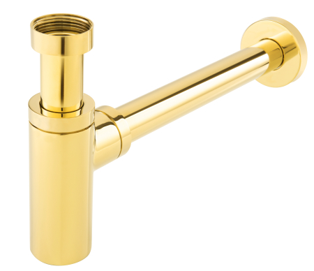 Sifoane - Sifon cilindric lavoar tip butelie Kleome din alama 1 1/4"x32 mm, auriu lucios