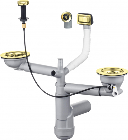 Chiuvete bucatarie - Sifon pentru chiuveta din granit, 1,5- și 2-cuve - Space-Saver