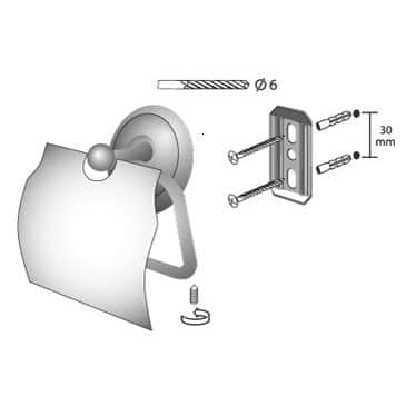 SUPORT HARTIE IGIENICA DECO A.B. CU APARATOARE [1]