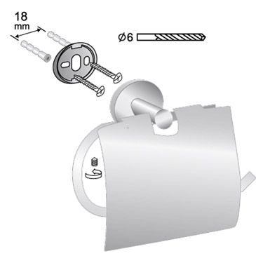 SUPORT HARTIE IGIENICA CU APARATOARE FORYOU CROM [1]