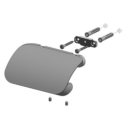 SUPORT HARTIE IGIENICA NATURA CU APARATOARE CROM [1]