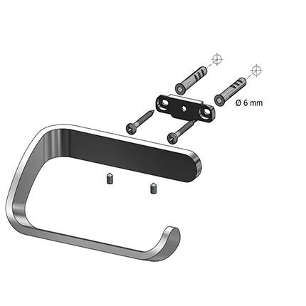 SUPORT HARTIE IGIENICA NATURA FARA APARATOARE CROM [1]