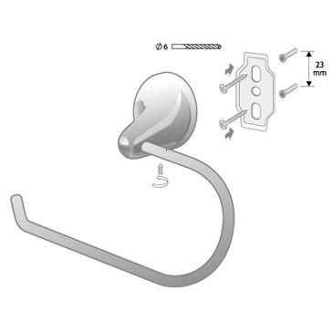 SUPORT HARTIE IGIENICA ONTARIO FARA APARATOARE CROM [1]