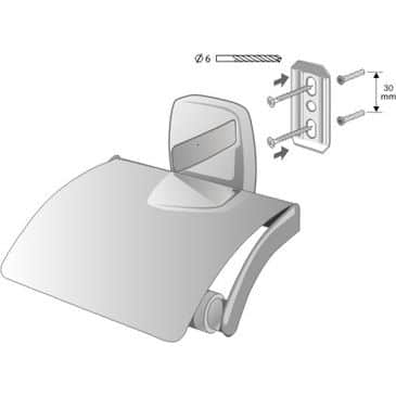 SUPORT HARTIE IGIENICA OREGON CU APARATOARE CROM SATIN [1]