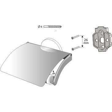 SUPORT HARTIE IGIENICA VIRGINIA FEST CU APARATOARE NICHEL [1]