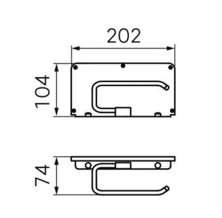 SUPORT HARTIE IGIENICA CU POLITA MERIDA, NEGRU-ROZ AURIU [1]