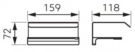 SUPORT HARTIE IGIENICA CU POLITA PIAZZA, NEGRU [1]