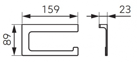 SUPORT HARTIE IGIENICA SIMPLU PIAZZA, NEGRU [1]