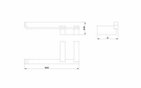 SUPORT HARTIE IGIENICA FARA APARATOARE DESIGN, DE STANGA [1]