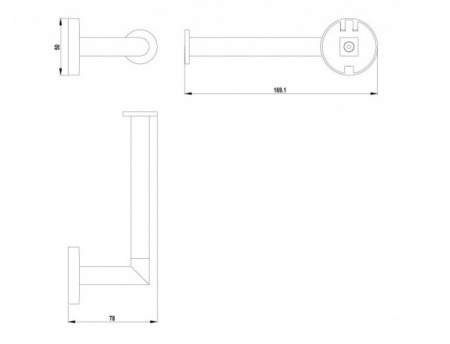 SUPORT HARTIE IGIENICA TRENDLY HOTELS FARA APARATOARE, DE DREAPTA [1]