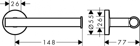 SUPORT HARTIE IGIENICA FARA APARATOARE LOGIS UNIVERSAL, CROM [1]