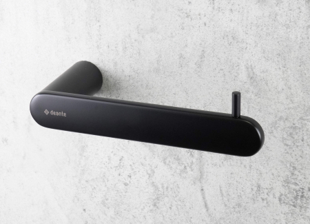 Suport pentru hârtie igienică, montare pe perete, Deante, Round,Negru [1]