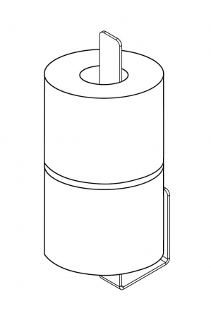 Suport pentru păstrarea hârtiei igienice, Deante, Mokko,Alb [1]