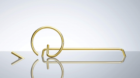 Suport pentru prosoape, montare pe perete - rotund, Deante, Silia,auriuiu [2]