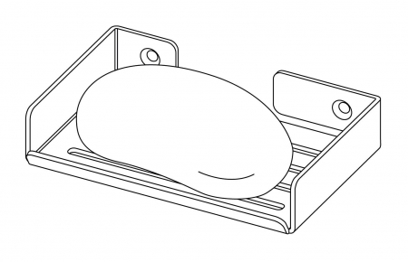 Suport pentru săpun, montare pe perete, Deante, Mokko,Alb [1]